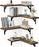 Set of 4 Corner Shelves Wall Mounted Wall Shelves Floating Shelves for Storage & Decor for Bedroom,Bathroom,Living Room,Kitchen,Brown