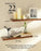 Floating Shelves, 22.5" Wall Mounted Wood Shelves for Bathroom, Bedroom, Living Room, Kitchen, Hanging Shelf for Books/Storage/Decor with 22Lbs Capacity (Rustic Brown,Set of 2)