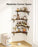 Set of 4 Corner Shelves Wall Mounted Wall Shelves Floating Shelves for Storage & Decor for Bedroom,Bathroom,Living Room,Kitchen,Brown